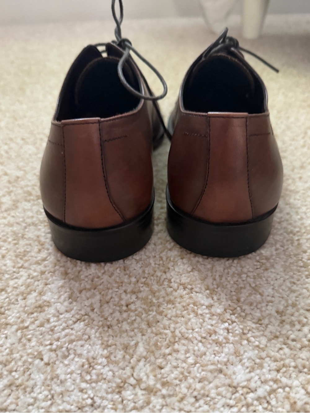 HUGO BOSS Vero Cuoio Leather Oxford Shoes Mens Size 9 Brown Cloude Dress Shoes - Picture 4 of 8
